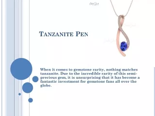 Buy Natural tanzanite pendant Online For Women - Chordia Jewels
