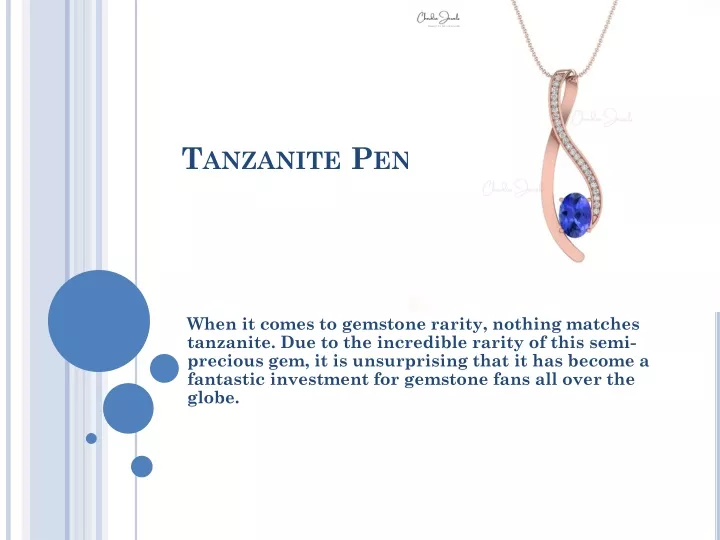 tanzanite pendant