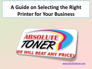 a guide on selecting the right printer for your