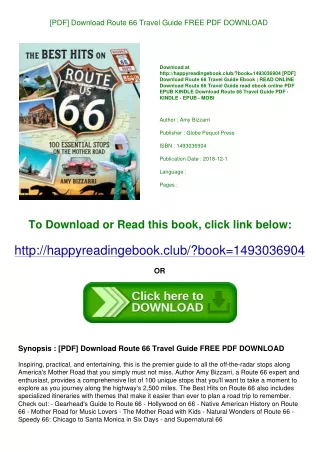 [PDF] Download Route 66 Travel Guide FREE PDF DOWNLOAD