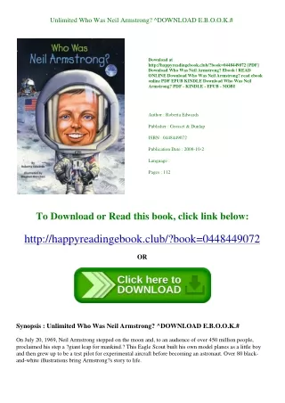 Unlimited Who Was Neil Armstrong ^DOWNLOAD E.B.O.O.K.#