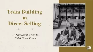 team building in direct selling