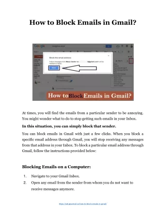 How To block Emails In gmail - Easy And Simple Steps