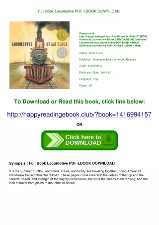 Full Book Locomotive PDF EBOOK DOWNLOAD