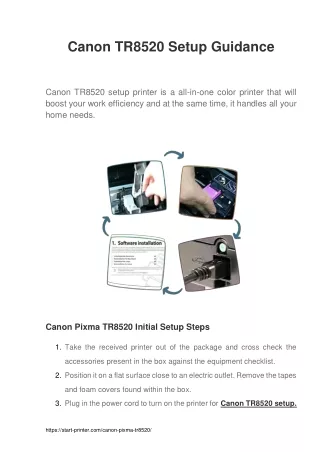 How To Setup Canon Pixma TR8520 Printer - Complete Guide