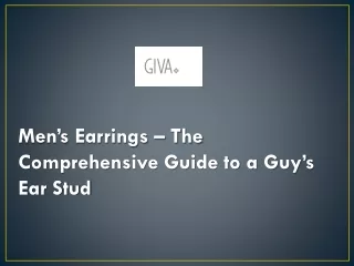 Men’s Earrings – The Comprehensive Guide to a Guy’s Ear Stud