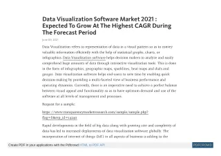 data visualization software market 2021 expected