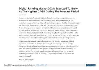 digital farming market 2021 expected to grow