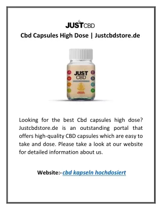 cbd capsules high dose justcbdstore de