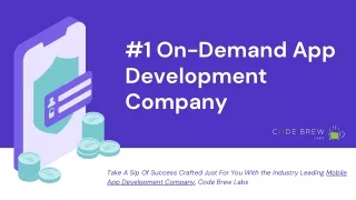 #1 Leading App Development Company | Code Brew Labs | UAE