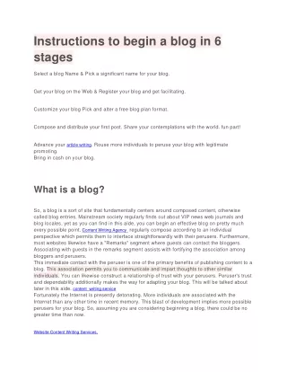 Instructions to begin a blog in 6 stages