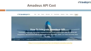amadeus api cost