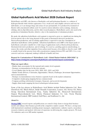 global hydrofluoric acid industry analysis