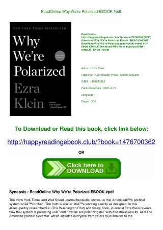 ReadOnline Why We're Polarized EBOOK #pdf