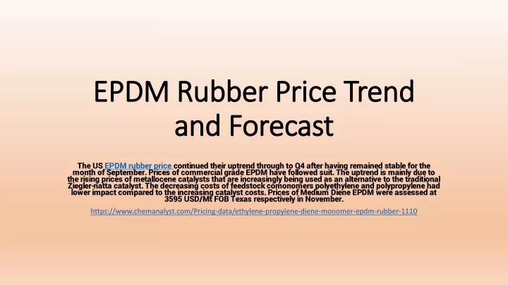 epdm rubber price trend and forecast