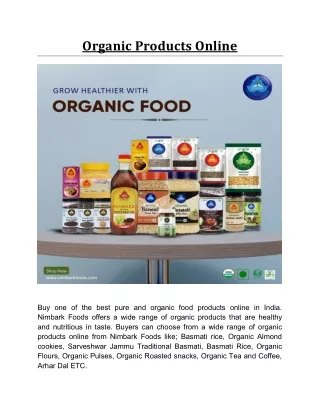 organic products online