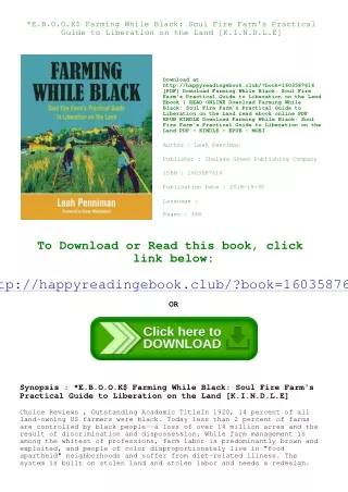 *E.B.O.O.K$ Farming While Black Soul Fire Farm's Practical Guide to Liberation o