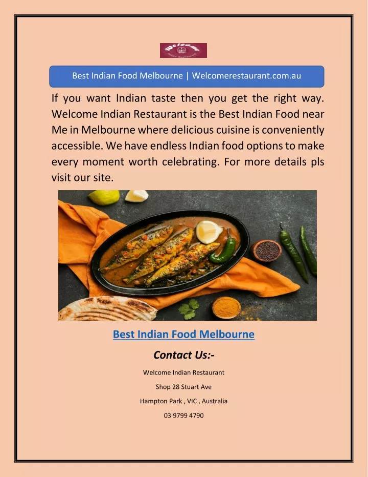 best indian food melbourne welcomerestaurant