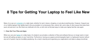 8 tips for getting your laptop to feel like new