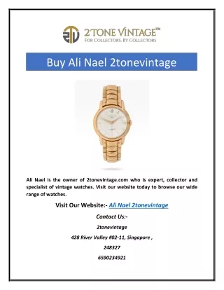 Buy Ali Nael 2tonevintage