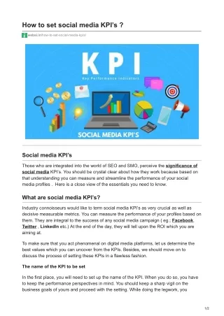 How to set social media KPIs