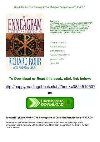 (Epub Kindle) The Enneagram A Christian Perspective #^R.E.A.D.^