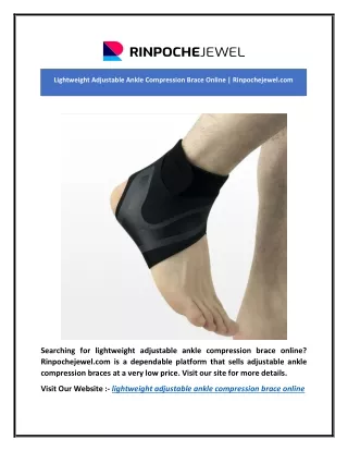 Lightweight Adjustable Ankle Compression Brace Online | Rinpochejewel.com