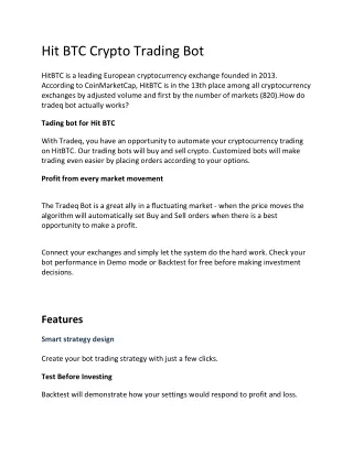 hit btc crypto trading bot