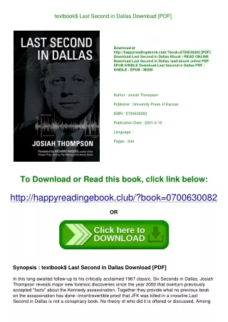textbook$ Last Second in Dallas Download [PDF]