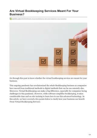 are virtual bookkeeping services meant for your