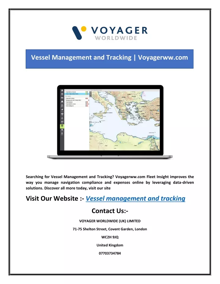 vessel management and tracking voyagerww com