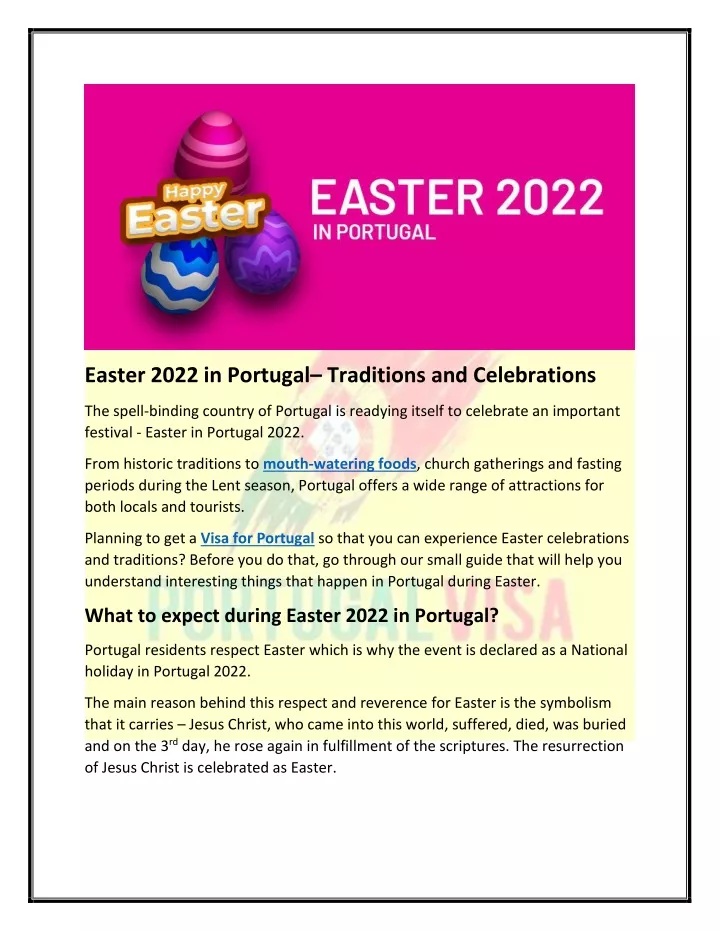 easter 2022 in portugal traditions