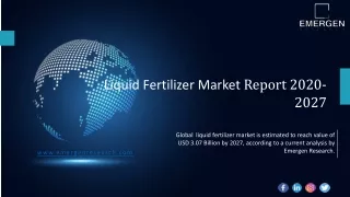 Liquid Fertilizer Market Size Worth USD 3.07 Billion by 2027