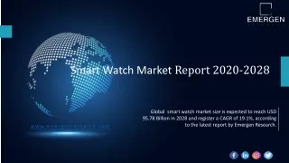 Smart Watch Market Size Worth USD 95.78 Billion By 2028