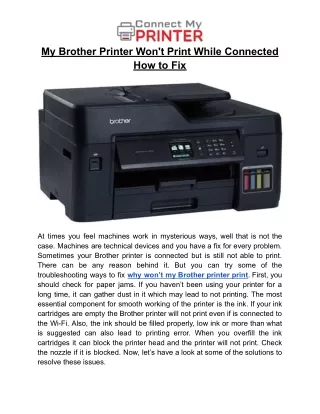 my brother printer won t print while connected