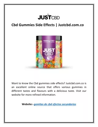 cbd gummies side effects justcbd com co