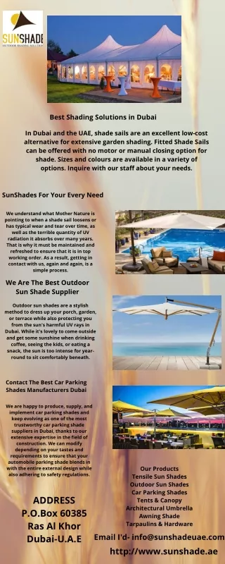 We Are The Best Tensile Shade Manufacturers