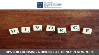 Tips for Choosing a Divorce Attorney in New York