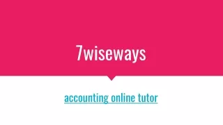 best online tutoring service--7wiseways