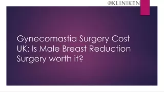 Gynecomastia Surgery Cost UK