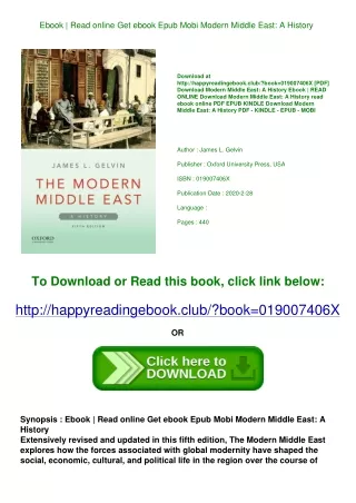 Ebook  Read online Get ebook Epub Mobi Modern Middle East A History <(DOWNLOAD E