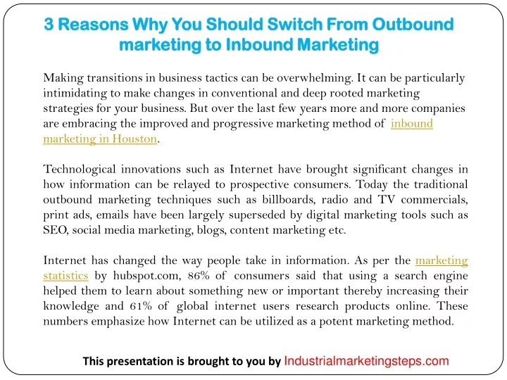 3 reasons why you should switch from outbound