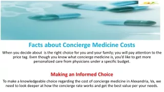 Facts about Concierge Medicine Costs
