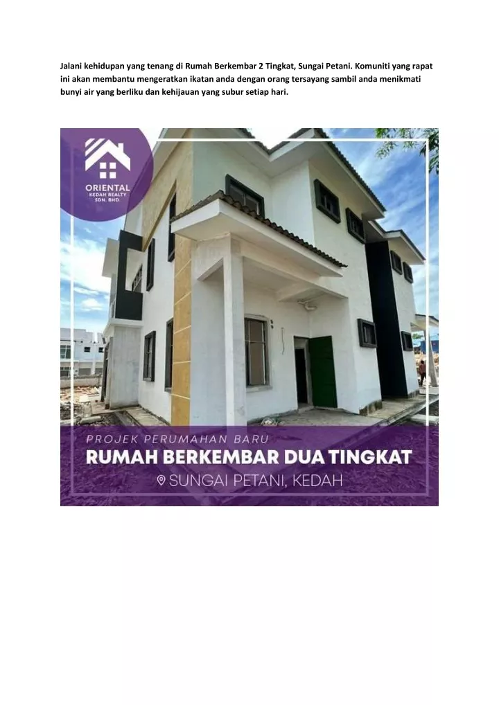 jalani kehidupan yang tenang di rumah berkembar