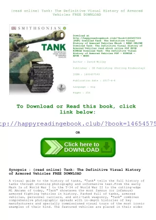 {read online} Tank The Definitive Visual History of Armored Vehicles FREE DOWNLO