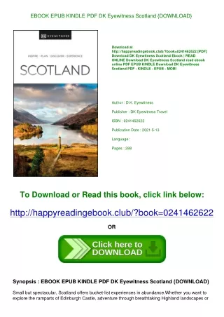 EBOOK EPUB KINDLE PDF DK Eyewitness Scotland {DOWNLOAD}