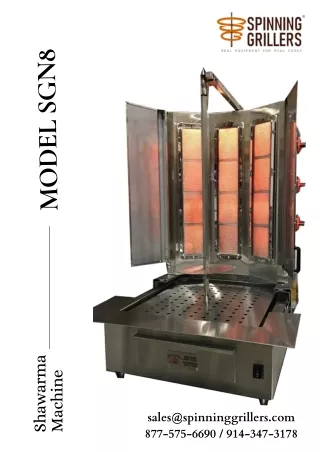 Shawarma Machine With 6 Burners Capacity Model SGN8