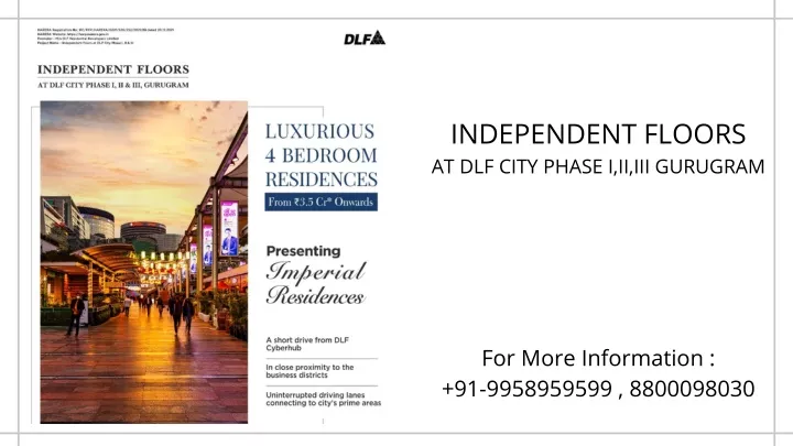 independent floors at dlf city phase