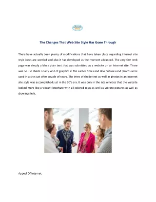 the changes that web site style has gone through