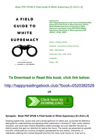 Book PDF EPUB A Field Guide to White Supremacy [K.I.N.D.L.E]